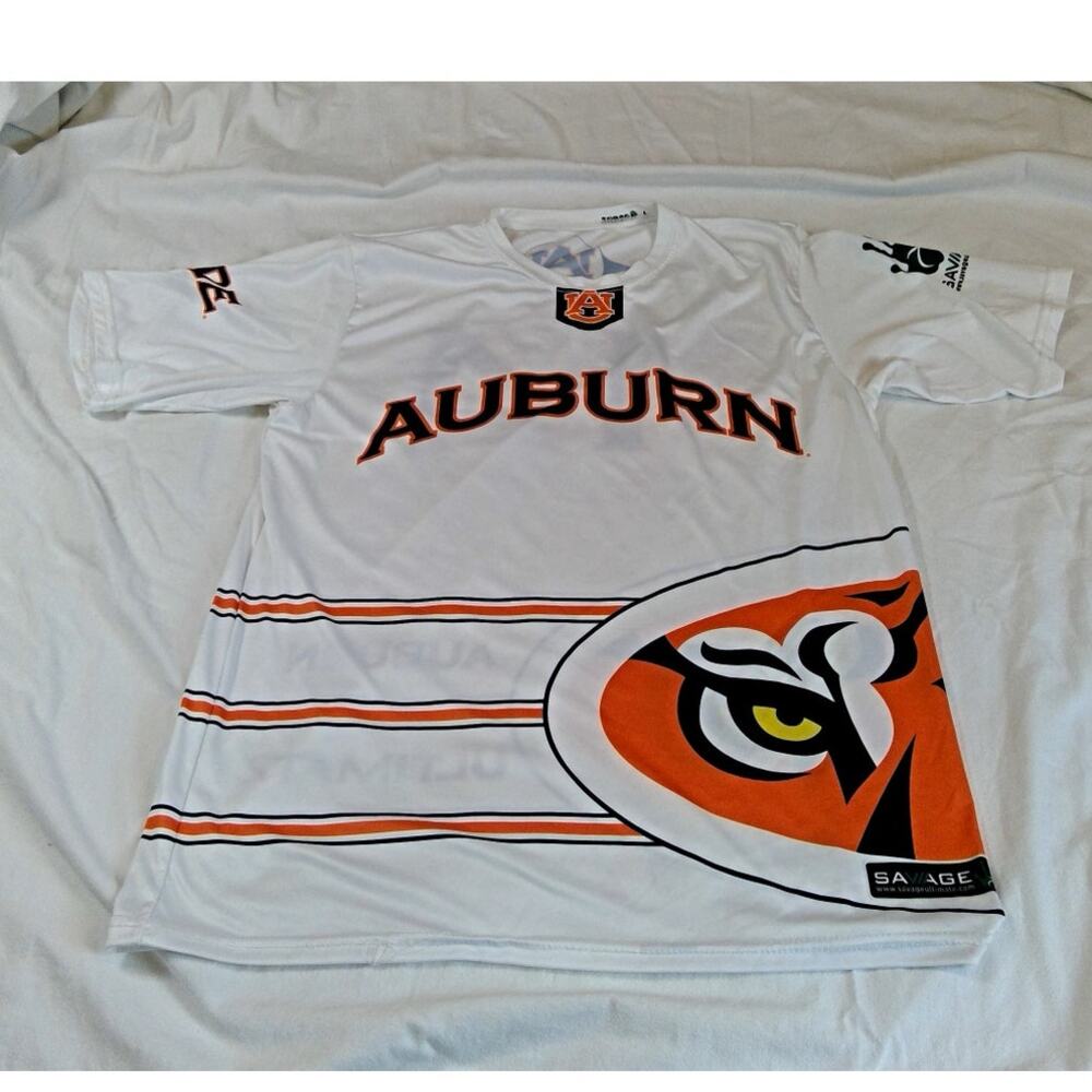 Savage Gear Auburn Tigers Ultimate Frisbee Jersey White #14 L/XL "Aetos" NCAA